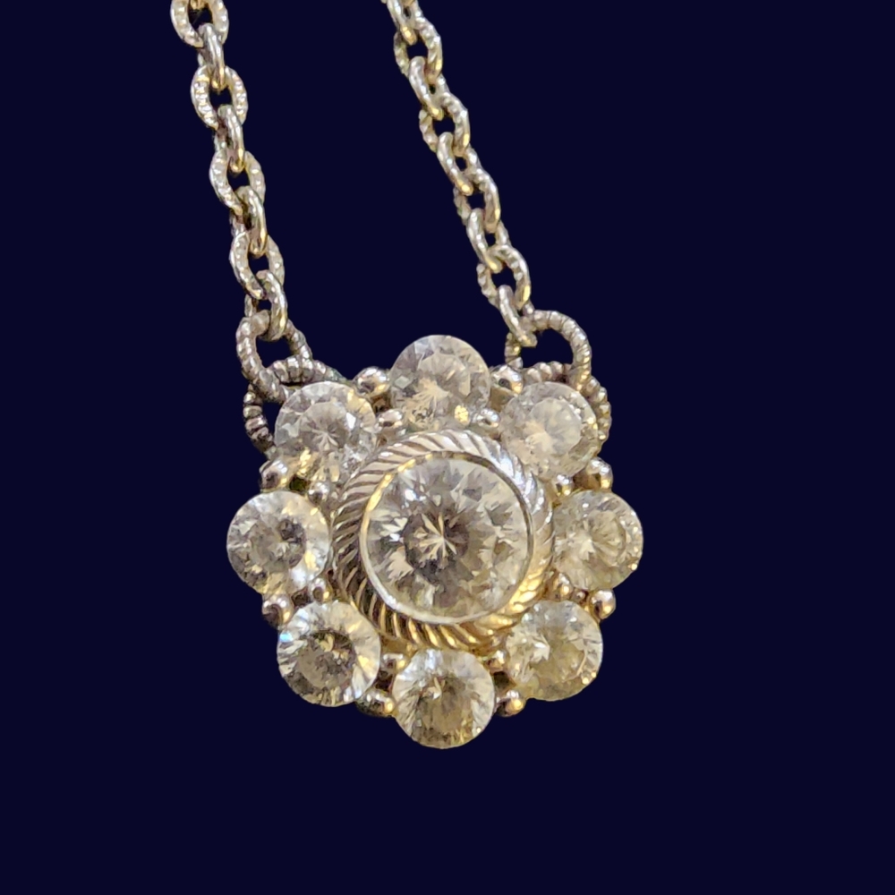 NIB Judith Ripka Flower Necklace - Picture 2 of 8